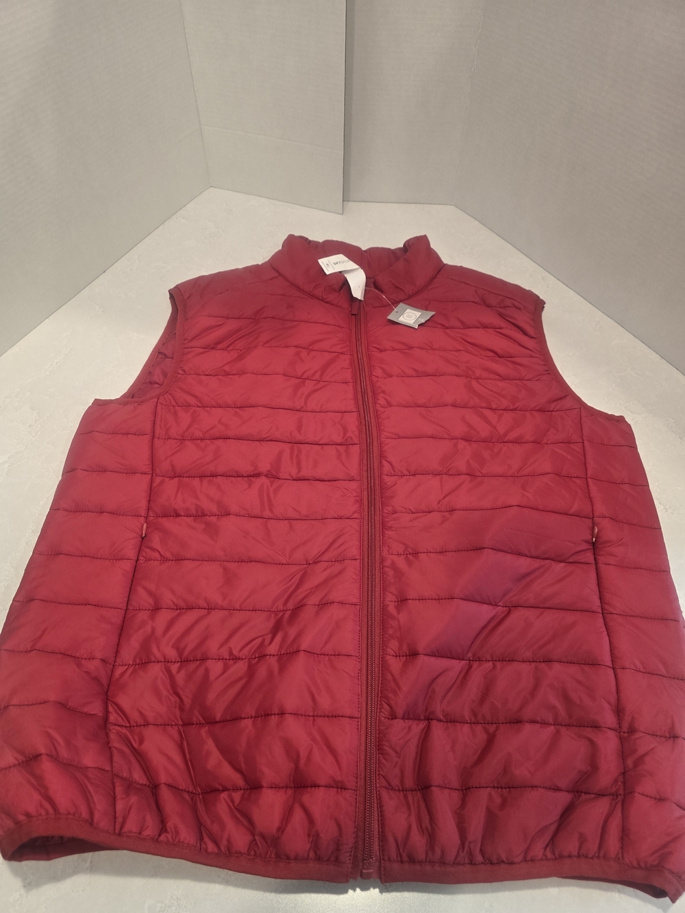 Men's Quilted Puffer Vest - Red